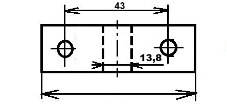 Držiak plast. na hrabačku/obracačku 13,8x43mm 2