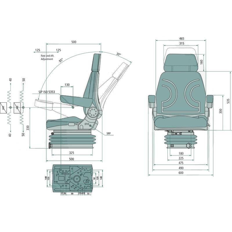 Sedačka mechanicky odpružená, typ G92116