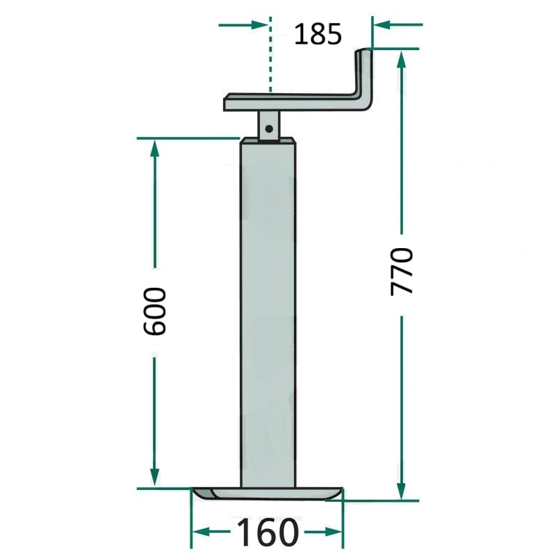 Podporná noha, 1000kg nosnosť 1